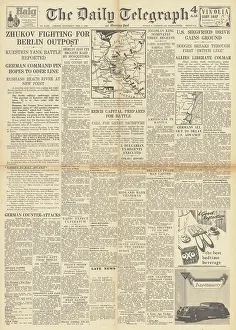 Hodges: The Daily Telegraph front page Red Army advance on Oder