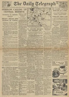 Hodges: The Daily Telegraph front page Red Army advance on Oder