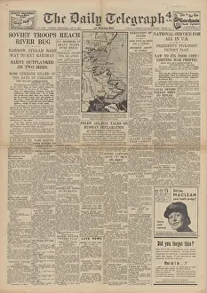 Zhitomir: The Daily Telegraph front page Red Army on River Bug