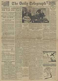 Camino: The Daily Telegraph front page Tehran Conference