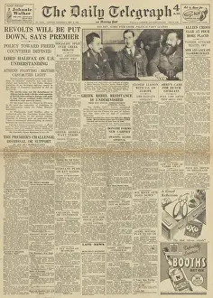 Leyte: The Daily Telegraph front page unrest in Greece