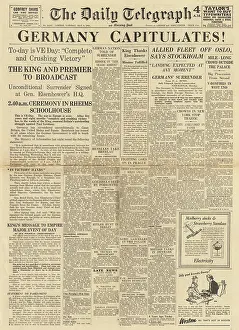 Donitz: The Daily Telegraph front page VE Day