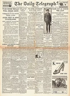 Giulia: The Daily Telegraph front page War Crimes trials