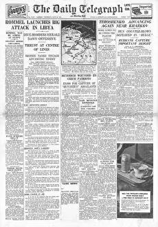 Chungking: Daily Telegraph Rommel launches major offensive in Libya