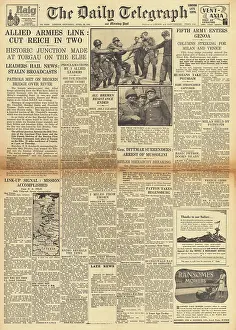 Torgau: The Daily Telegraph - US and Soviet forces link up on Elbe