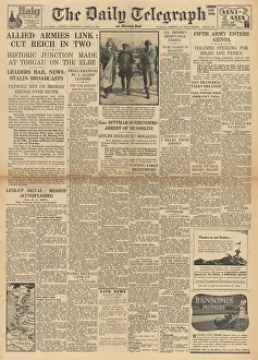 Torgau: The Daily Telegraph - US and Soviet forces link up on Elbe
