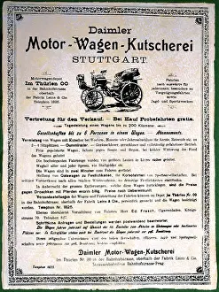 Rental: Daimler car advert