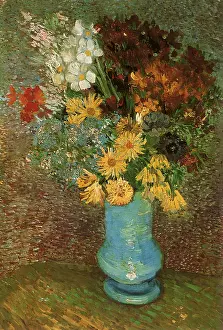 Turquoise: Daisies and Anemones, by Van Gogh