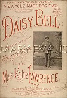 Tandems: DAISY BELL MUSIC SHEET