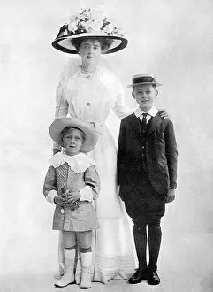 Pless: Daisy, Princess of Pless and her sons