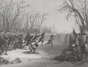 Anthropological: Dakota Sioux Playing Ball Game