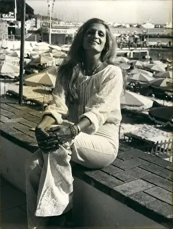 Dalida: Dalida, popular singer, at Juan les Pins, French Riviera