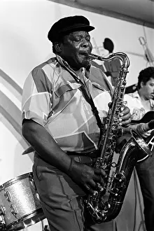 Saxophonists: Dalton Khanyile. Rainbow, Durban. 1986 @ Cedric Nunn