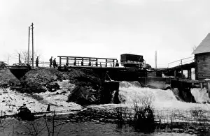 Scorched: A dam blasted during the retreat on the Eastern Front, 1943