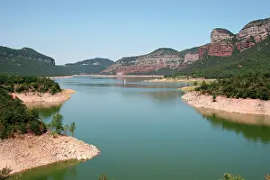 Reservoir: Dam of Sau. Catalonia. Spain