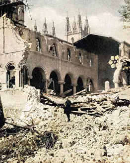 Baedeker: Damage to Canterbury Cathedral Library, WW2 - Baedeker Blitz
