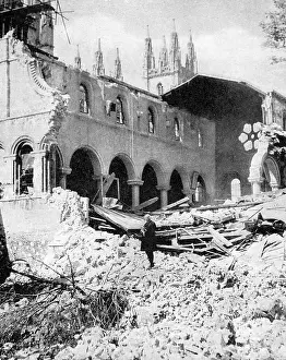 Baedeker: Damage to Canterbury Cathedral Library, WW2 - Baedeker Blitz