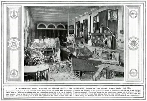 Ruines: Damage inside a building, Scarborough, WW1