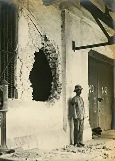 Emden: Damage from SMS Emden in Madras, India, WWI