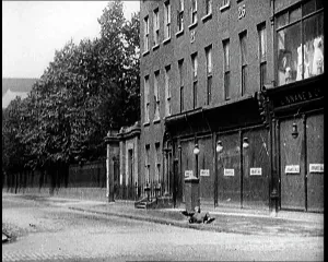 Damaged Buildings and Empty Streets In Dublin