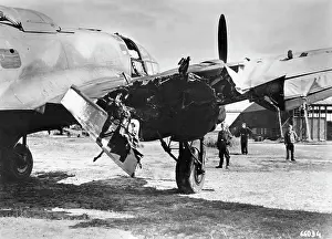 Rammed: Damaged German fighter plane - the Eastern Front, 1941