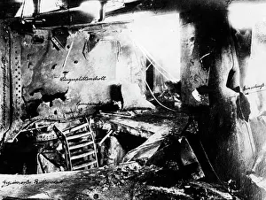 Seydlitz: Damaged gun deck of the Seydlitz, 1916