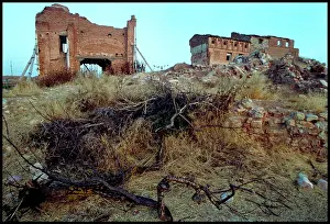 Desolate: Damaged houses, Belchite, Spain