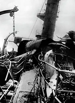 Koenigsberg: Damaged SMS Koenigsberg, 1915