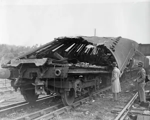 Welwyn: Damaged wagon after a crash