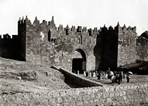 Damascus: The Damascus Gate, Jerusalem circa 1880s