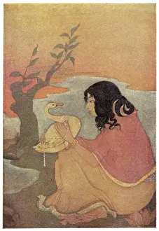 Reputedly: DAMAYANTI WITH SWAN