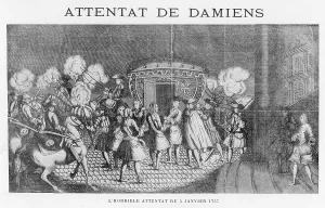 1757: DAMIENS ATTACKS LOUIS XV