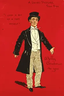 Toff: Dan Leno on a Christmas card