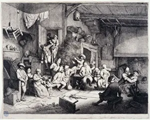 Ostade: The dance in the cabaret, by Adriaen van Ostade