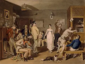 Waistline: Dance in a country tavern, with people drinking ?