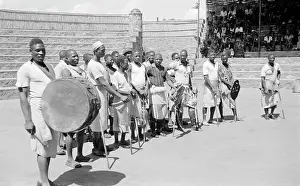 Shangaan: Dance group at mine arena probably shangaan, Probably