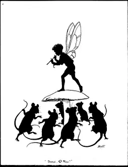 Toadstools: Dance O Mice - fairy on toadstool with mice all around