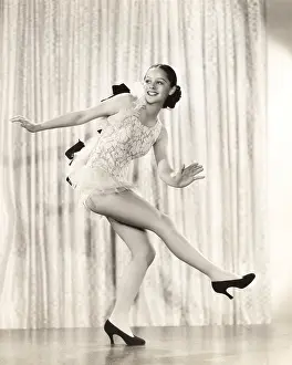 Audition: Dancer kicking up her heels on stage
