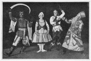 Russe: The dancer Nikitina in Zephyr and Flora, a Diaghileff