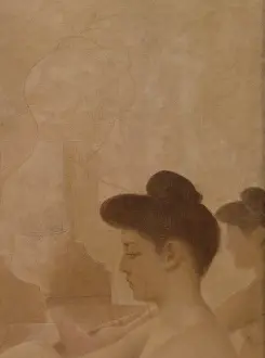 Fernand: Dancer putting on her tights