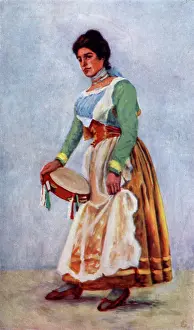 Tambourine: Dancer Of The Tarantella At Sorrento