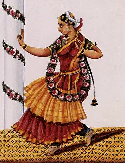 Crimson: Dancer Wearing Garland
