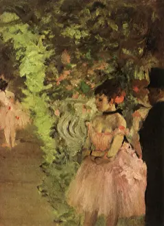 Backstage: Dancers Backstage, by Degas