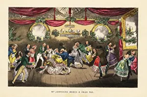Cuirassiers: Dancers colliding during a waltz at a posh ball in