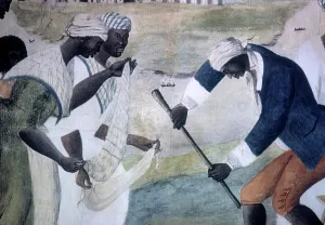 Watercolor: Dancers Detail from The Old Plantation