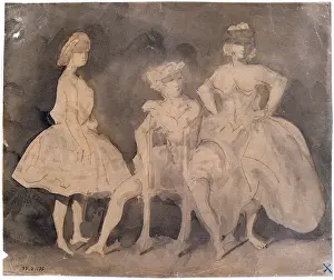 1802: Three dancers relaxing
