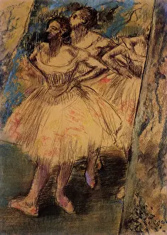 Ballerinas: Three Dancers in the Wings, by Degas
