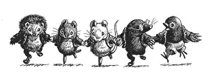 Hedgehogs: Dancing Animals illustration