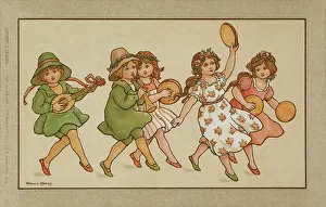Tambourines: Dancing children