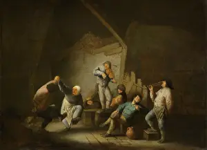 Ostade: Dancing Couple, by Adriaen van Ostade